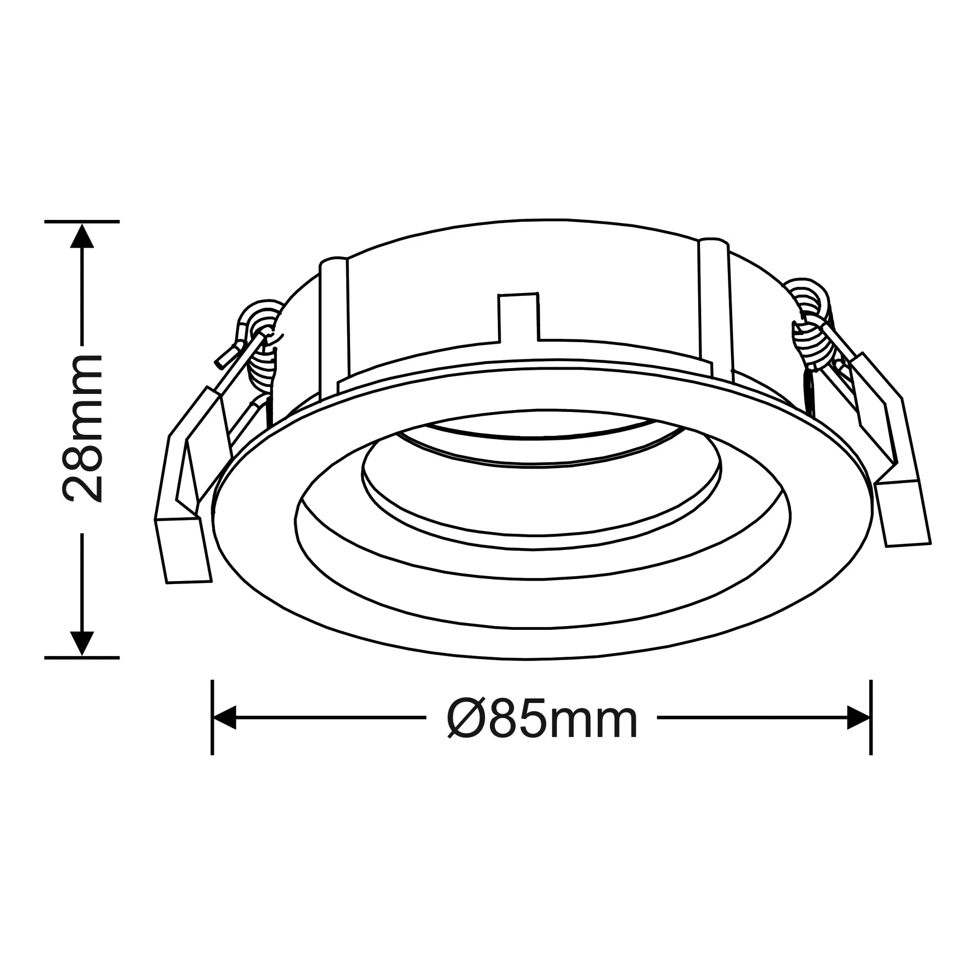 Beppe 10 Tridonic Powered 10W 2700K 710lm 36° CRI>90 LED Engine White Stepped Fixed Recessed Spotlight, IP20 DM201233  Dlux Beppe 10